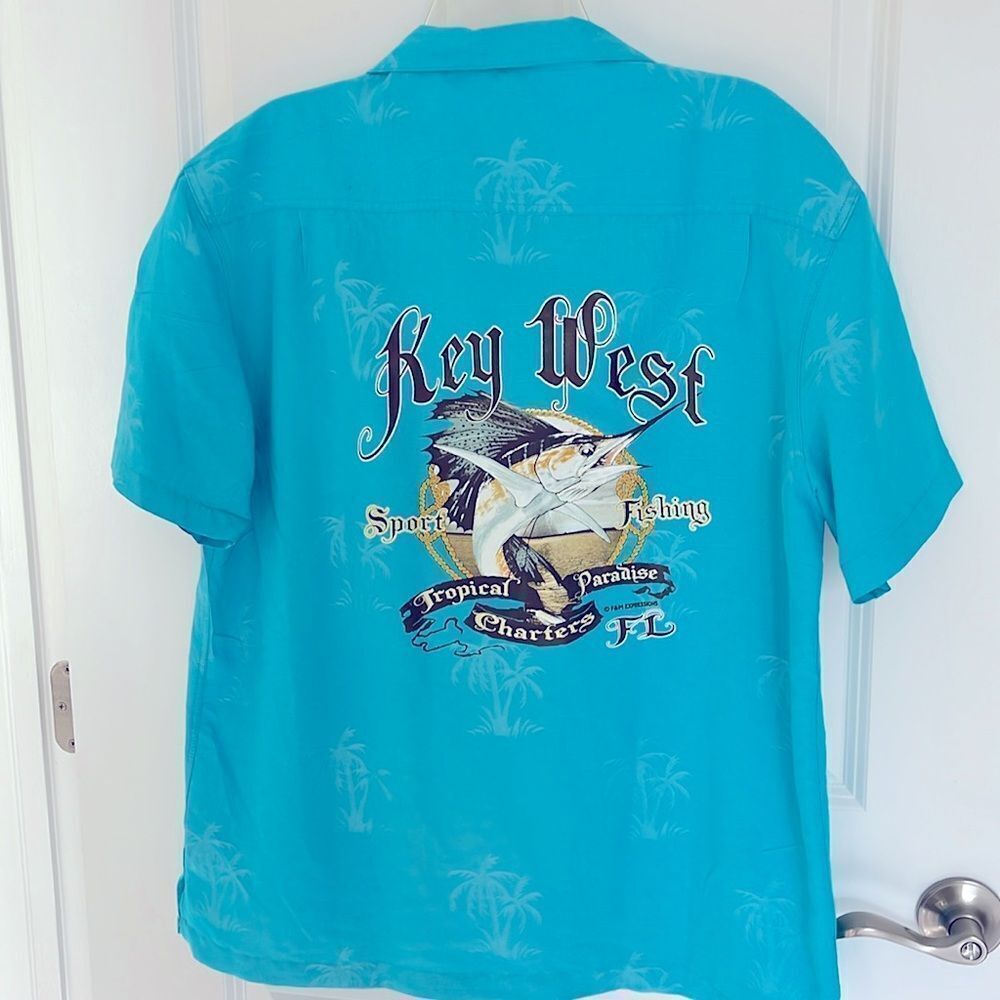 Banana Split USA Key West Florida Hawaiian Shirt Tropical Paradise Button Down